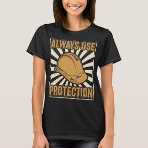 Camiseta Use sempre o protetor de proteção Concreto Bu