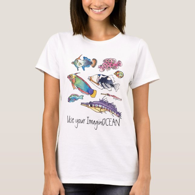 Camiseta Use seu ImaginOCEAN Fish (Frente)