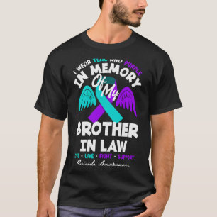Camiseta Use Verde Azulado E Roxo Em Memória Do Cunhado