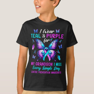 Camiseta Use Verde Claro & Roxo Pelo Neto Prevenção de