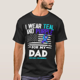 Camiseta Use Verde Claro E Roxo Para Conscientização Sobre