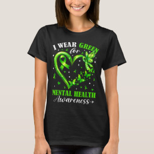 Camiseta Use Verde para o Coração de Conscientização sobre