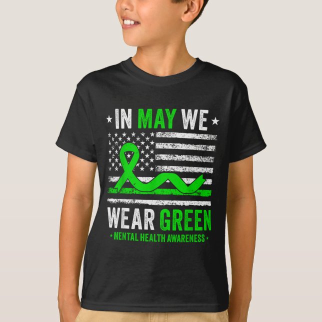 Camiseta Use Verde para o Mês de Conscientização sobre Saúd (Frente)