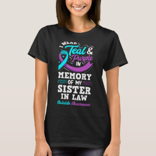 Camiseta Use Verde Teal E Roxo Em Memória Da Cunhada