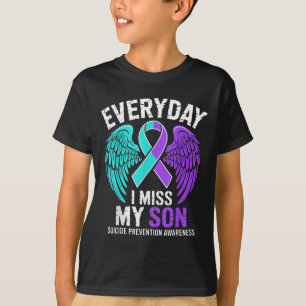 Camiseta Use Verde Teal e Roxo Eu Sinto Saudade do Meu Filh