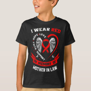 Camiseta Use Vermelho Em Memória Da Doença Cardíaca Da Sogr