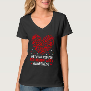 Camiseta Use Vermelho Para a Conscientização da Semana da F