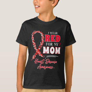 Camiseta Use Vermelho Para o Meu Coração de Mãe Conscientiz