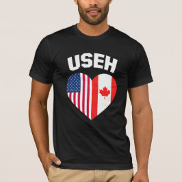 Camiseta USEH America Canada Flag Funny American
