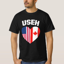Camiseta USEH America Canada Flag Funny American