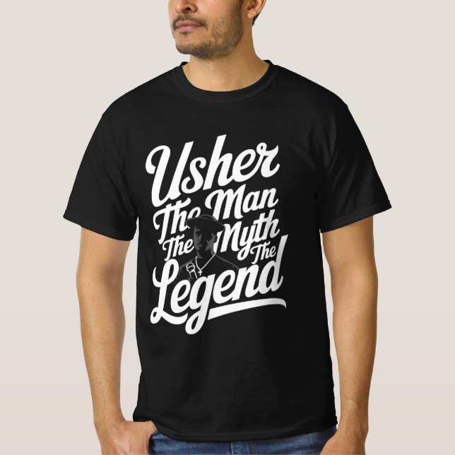 Camiseta Usher Deu Ao Homem A Lenda T-Shirt (Frente)