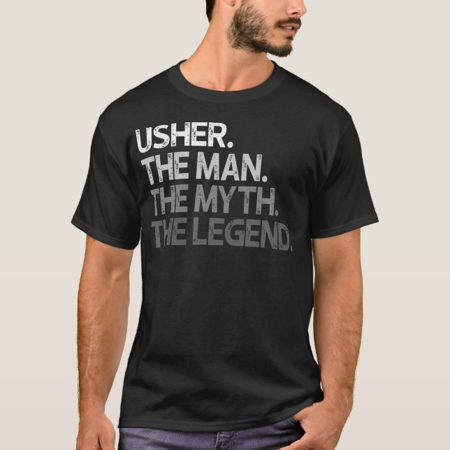 Camiseta Usher Oferece A Legenda Do Homem (Frente)
