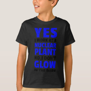 Camiseta Usina nuclear engraçada eu não brilho veganos