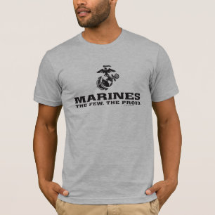 Camiseta USMC o poucos o logotipo orgulhoso empilhado -