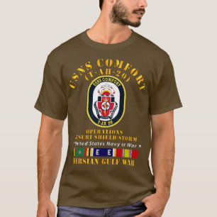 Camiseta USNS Comfort TAH20 Gulfw Ship Ribbons