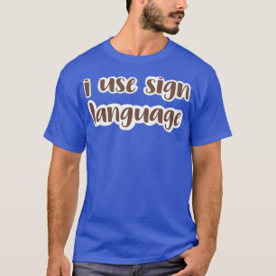 Camiseta uso linguagem de sinais em castanho