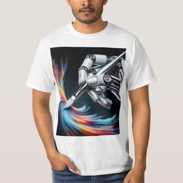 Camiseta Uso mecânico elegante - Escoamento digital por ant (Frente)