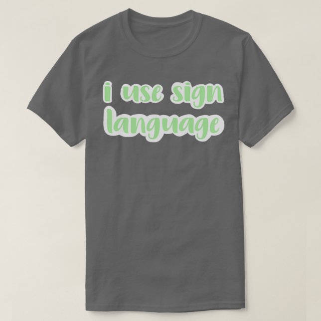 Camiseta uso o verde-claro da linguagem gestual (Frente do Design)