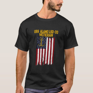 Camiseta USS Alamo LSD-33 Dock Landing Navio Veterano Padre