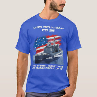 Camiseta USS Belknap CG26 Classe Cruiser American Flag Vete