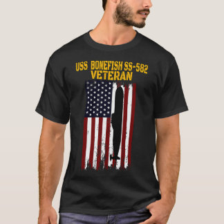 Camiseta USS Bonefish SS582 Submarino Veterans Day Pais