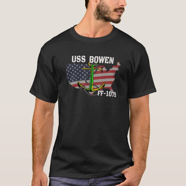 Camiseta USS Bowen FF 1079 Frigate Veteran Day Son G (Frente)