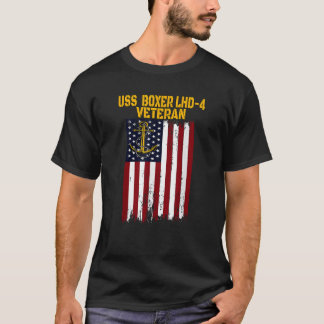 Camiseta USS Boxer LHD 4 Amphiber Assalto Navio Veteranos D