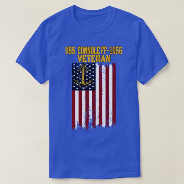 Camiseta USS Connole F1056 Frigate Veterans Day Pais Da (Frente do Design)