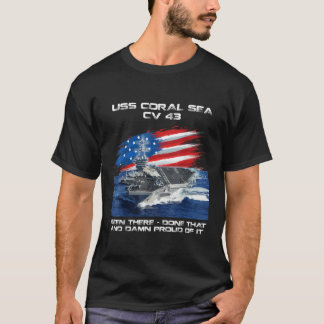 Camiseta USS Coral Sea CV 43 Transportadora de Aeronaves Ve
