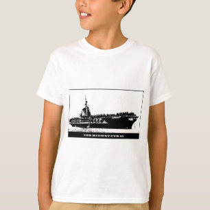 Camiseta USS CVB-41 INTERMEDIÁRIO, barco do Armada