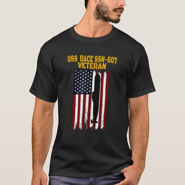 Camiseta USS Dace SSN 607 Veteranos Submarinos Dia Padre s  (Frente)