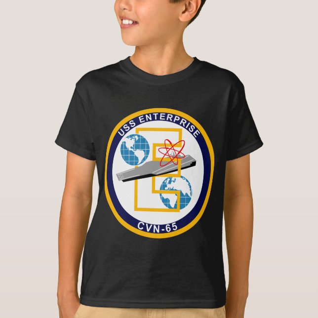 Camiseta USS Enterprise - CVN 65 - "o E grande " (Frente)