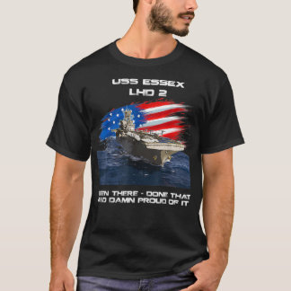 Camiseta USS Essex LHD2 Assalto Anfíbio Navio Veterano EUA