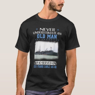 Camiseta USS Frank Cable AS 40 Veteranos Day Padre Day Gift