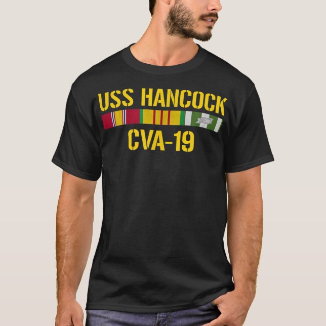 Camiseta USS Hancock CVA19 Vietnam Veterano (Frente)