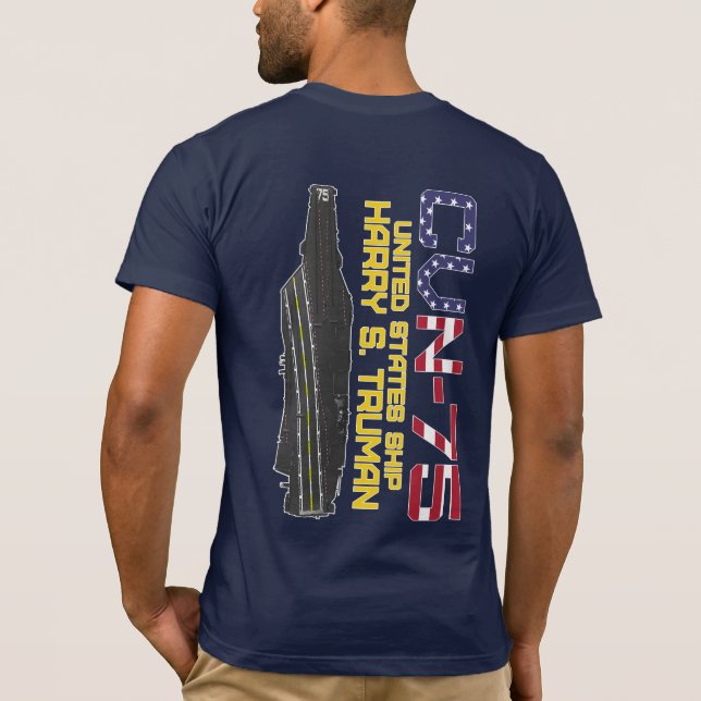Camiseta USS HARRY S. T-Shirt TRUMAN CVN-75 (Verso)