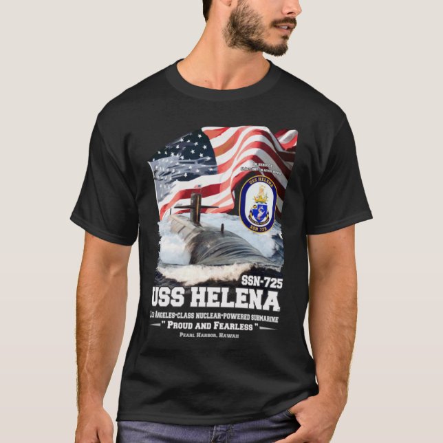 Camiseta USS Helena (SSN-725) Submarino (Frente)