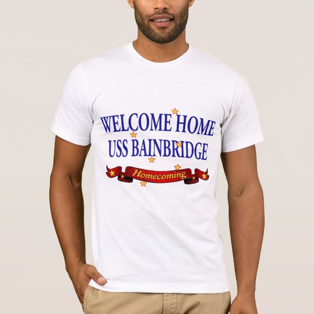 Camiseta USS Home bem-vindo Bainbridge (Frente)