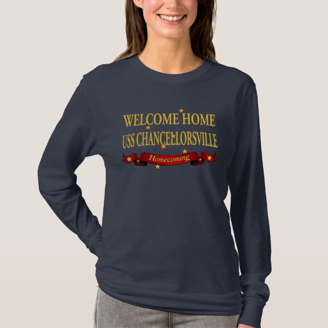 Camiseta USS Home bem-vindo Chancellorsville (Frente)
