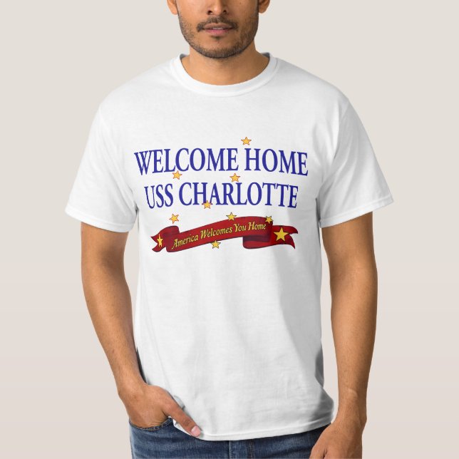Camiseta USS Home bem-vindo Charlotte (Frente)
