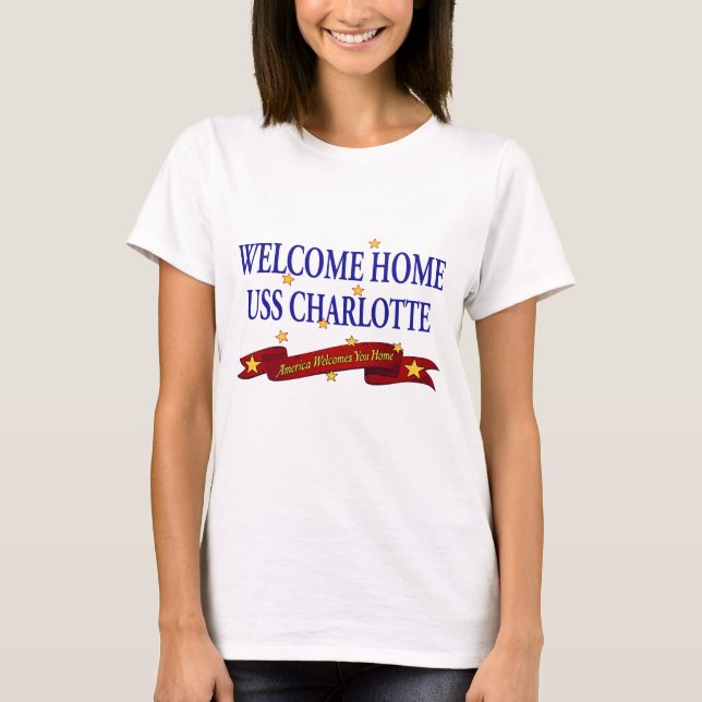 Camiseta USS Home bem-vindo Charlotte (Frente)