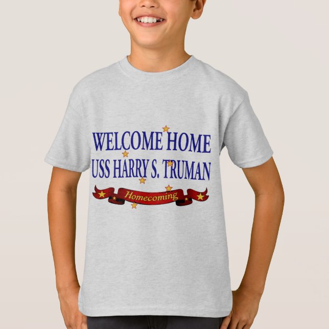 Camiseta USS Home bem-vindo Harry S. Truman (Frente)