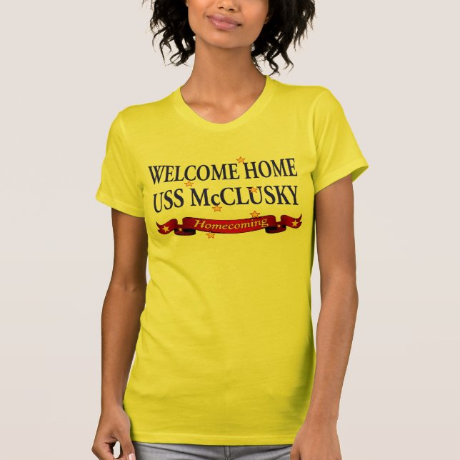 Camiseta USS Home bem-vindo McClusky (Frente)