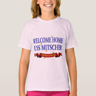 Camiseta USS Home bem-vindo Mitscher