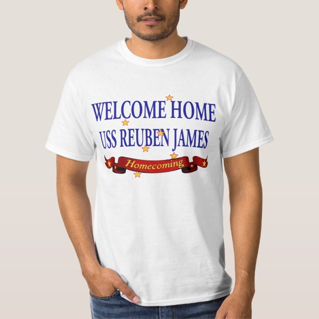 Camiseta USS Home bem-vindo Reuben James (Frente)