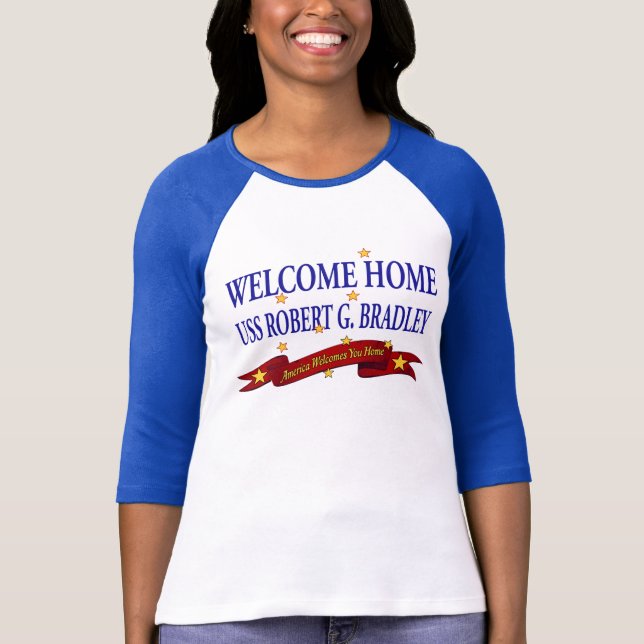 Camiseta USS Home bem-vindo Robert G. Bradley (Frente)