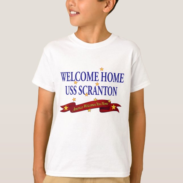 Camiseta USS Home bem-vindo Scranton (Frente)
