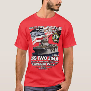 Camiseta USS Iwo Jima LHD7 navio de assalto anfíbio