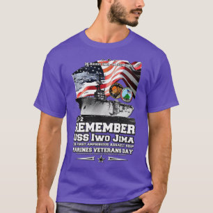 Camiseta USS Iwo Jima LHD7 veteranos de ataque anfíbio