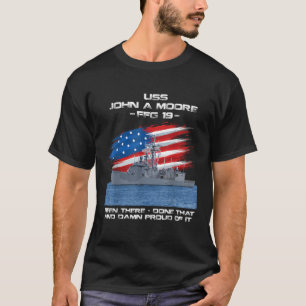 Camiseta USS John A Moore FFG 19 Classe Frigate American Fl